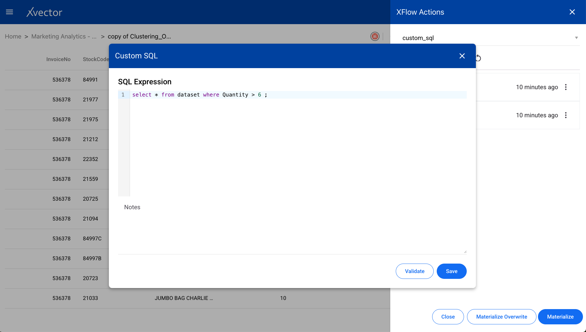 Custom SQL function with SQL editor