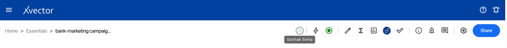 Presence indicator showing active users