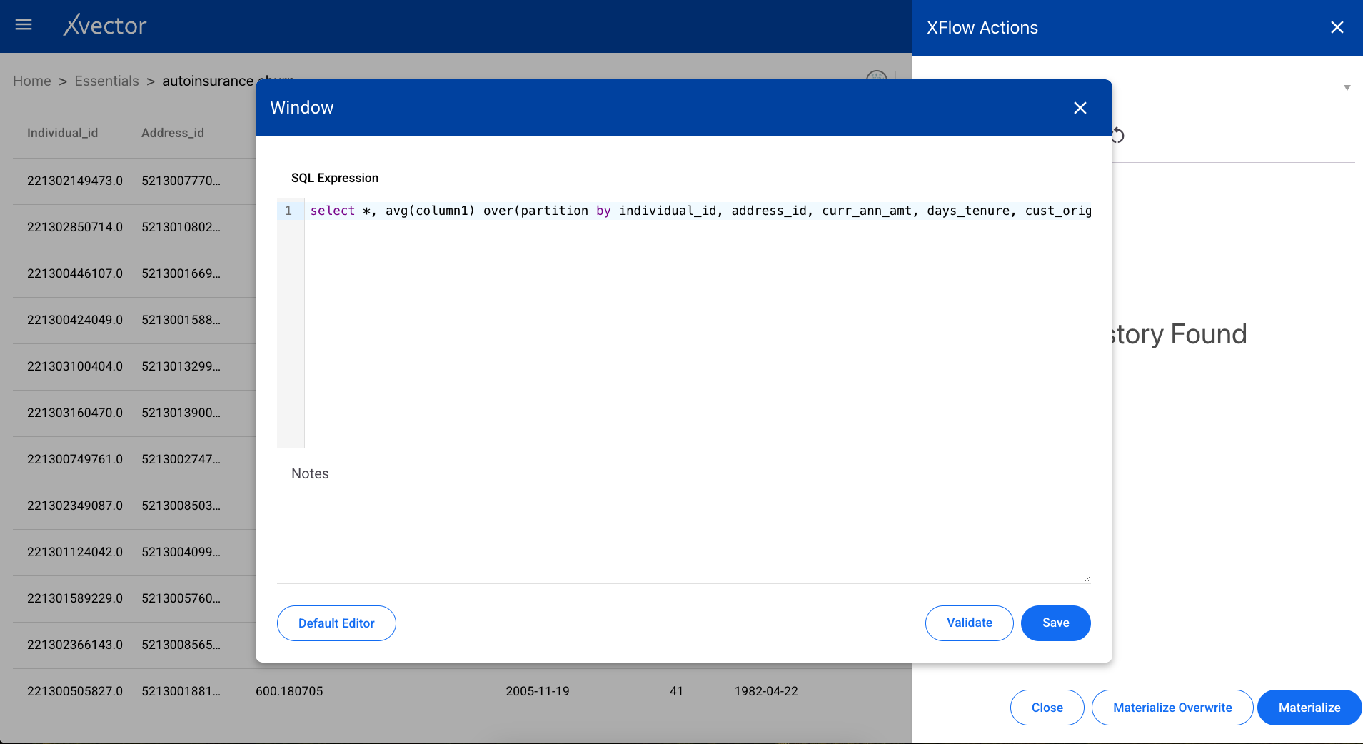 SQL editor for writing custom queries