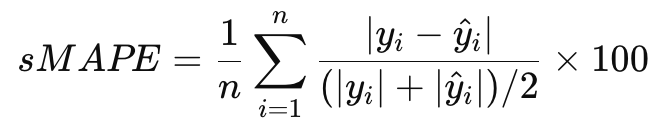 sMAPE formula