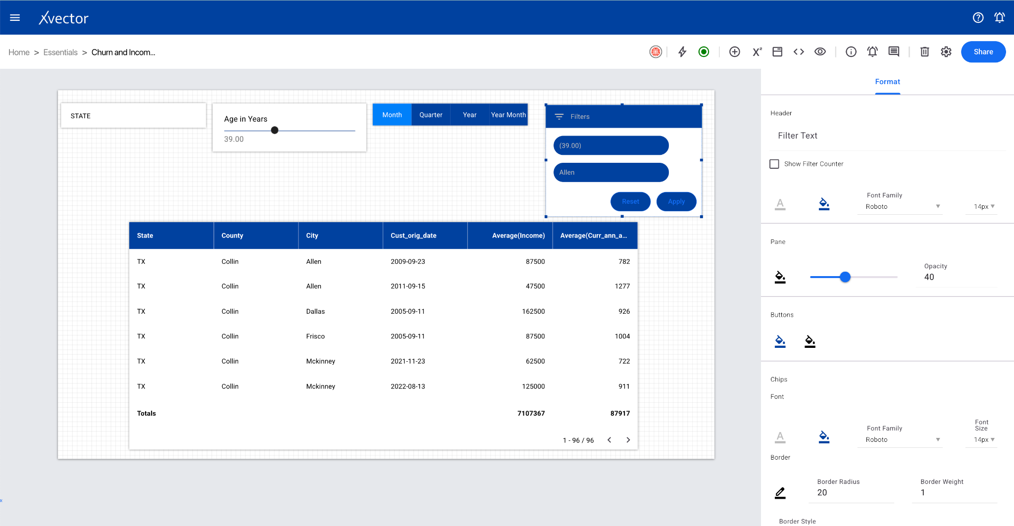 Filter collection management