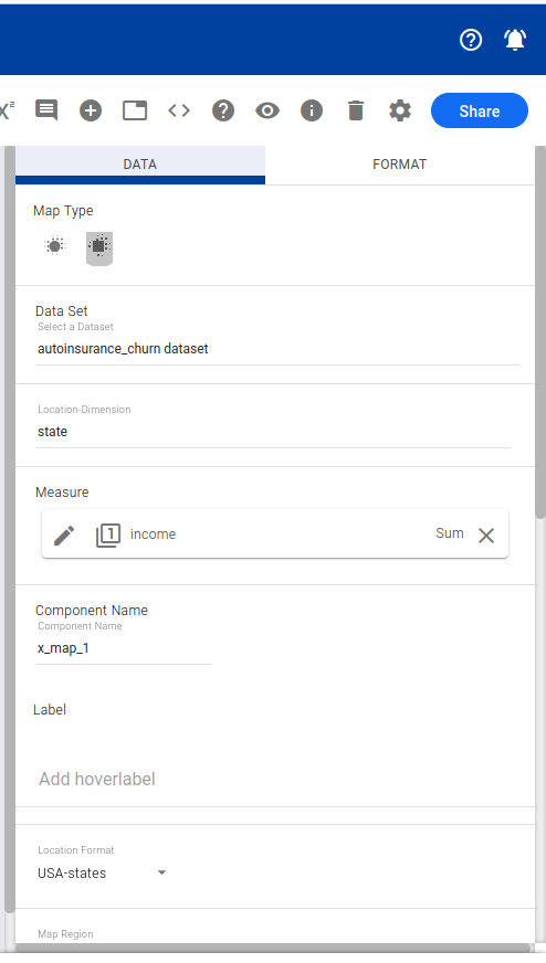 Geomap data configuration