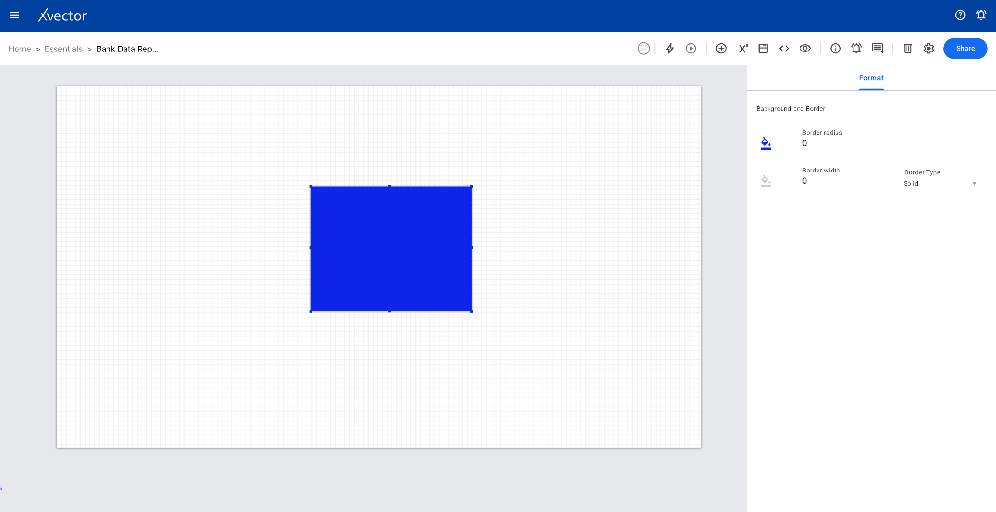 Rectangle shape component